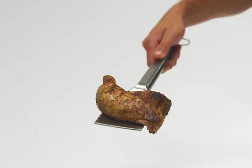 Miniatura 6 de GrillPro 40240 Combinación de Pinzas/Espátula de Acero Inoxidable de 16 Pulgadas, Plateado