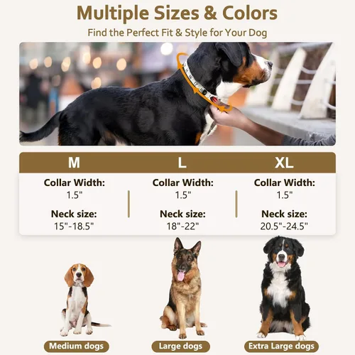 Miniatura 6 de KCUCOP - Collar táctico para perro, collar militar para perro, collares para perro Tactipup, ajustable, hebilla de metal resistente para perros M, L