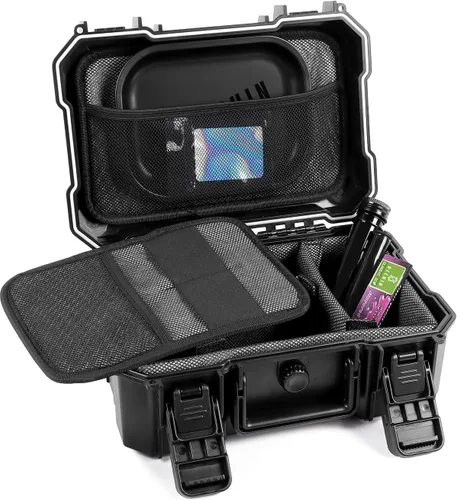Caja de almacenamiento OZCHIN a prueba de olores con cerradura – Caja grande a prueba de olores, estuche impermeable y a prueba de golpes para el