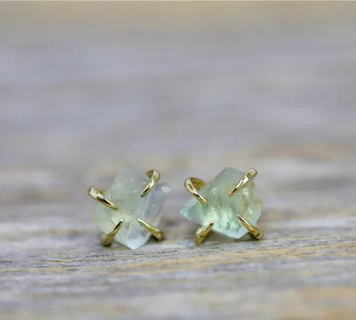 Miniatura 27 de Pendientes de tuerca de piedra preciosa cruda, idea de regalo para el día de la madre, graduación, moda de verano