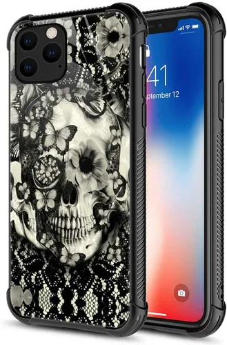 Miniatura 20 de ZHEGAILIAN Funda compatible con iPhone 12/12 Pro, funda de invasión de vaca alienígena OVNI, parte trasera de vidrio templado + funda protectora