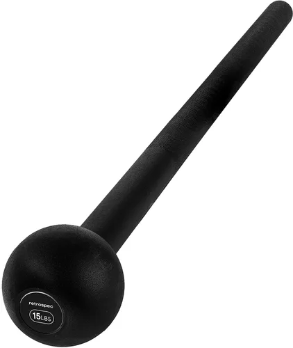 Miniatura 7 de Retrospec Revolve Steel Macebell para entrenamiento de fuerza, rehabilitación, estiramiento, acondicionamiento y entrenamiento rotacional - Opciones