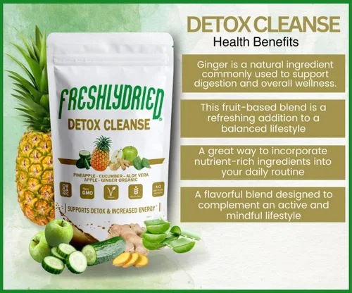 Miniatura 3 de Pure Detox Cleanse Mix Powder - 6 onzas, el mejor superalimento para limpiar tu cuerpo, rico en vitaminas, minerales y proteínas, no irradiado,