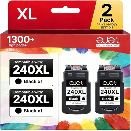 ejet 240XL PG-240 Cartucho de tinta negro de repuesto para Canon 240XL Cartucho de tinta negro PG-240 XL para impresora Canon Pixma MG3620 TS5120