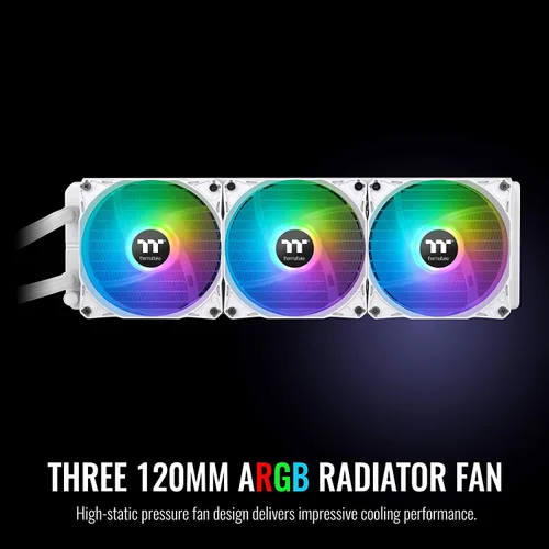 Miniatura 3 de Thermaltake TH360 ARGB Placa base Sync Snow Edition Intel LGA1700 Ready/AM5/AMD Sistema de refrigeración líquida todo en uno 14.173 in Radiador
