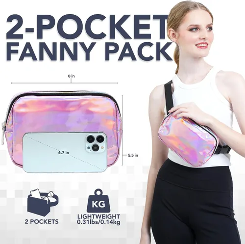 Miniatura 34 de Riñonera cruzada para mujer – Riñonera elegante, funcional y moderna para viajes, festivales y uso diario