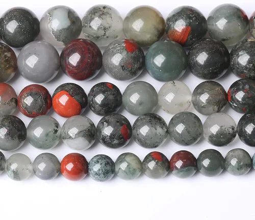 Miniatura 67 de Cuentas de jade verde chino natural, piedras preciosas, cuentas redondas sueltas para hacer joyas, pulsera DIY, collar, 8mm, 45 piezas, 15 pulgadas