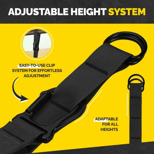 Miniatura 5 de Pull Up Assistance Bands - 4 Heavy Duty Pull Up Bands with Adjustable Strap and Foot Rest - Stackable Pull Up Assist Band Set for Pull Up Bar