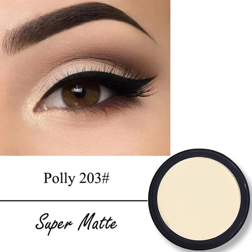 Miniatura 2 de Erinde Paleta de sombra de ojos mate beige individual, alto pigmento, larga duración, color intenso, desnudos neutros desnudos mate prensado en 203