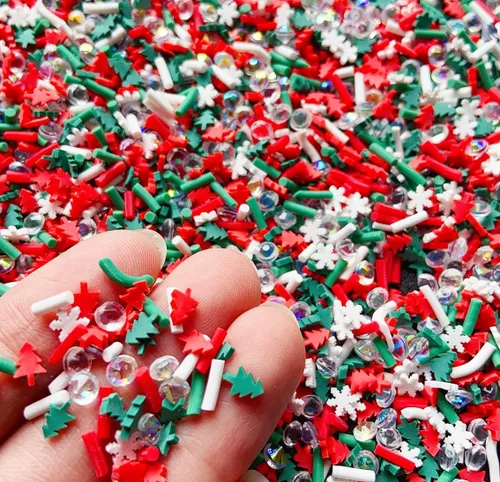 Miniatura 7 de Chispitas Falsas Chispitas Falsas de Navidad Chispitas Falsas de Caramelo Chispitas de Arcilla Polimérica Chispitas Poliméricas Rebanadas de Arcilla