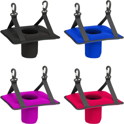 Miniatura 7 de Neopreno colgante sostenedor de la bebida para hamacas, hamacas, sillas de salón - negro
