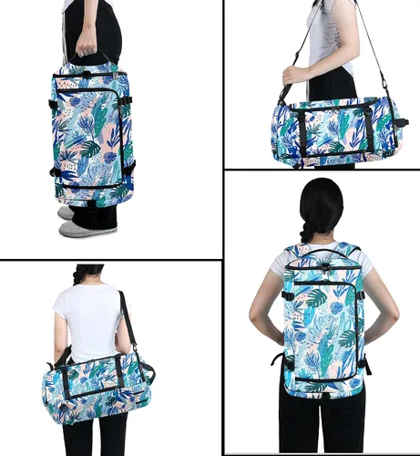 Miniatura 7 de Mochila multifuncional para gimnasio, 4 formas de transporte, impermeable, con compartimento para zapatos, para viajes, deportes, camping, laptop