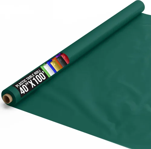 Miniatura 42 de Exquisito rollo de mantel de mesa de plástico aqua de Party Solids 4 piezas 40" X 300' Rollo de mantel de mesa de plástico - Rollos de mantel