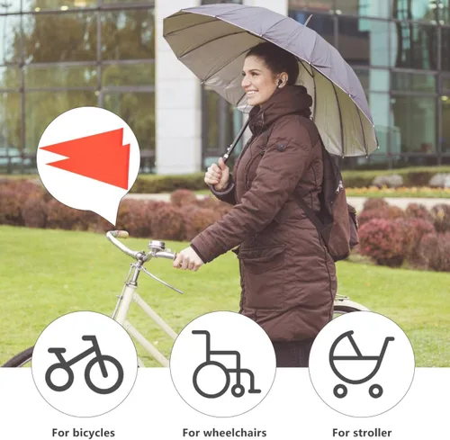 Miniatura 9 de Operitacx 5 banderas de seguridad para bicicleta sin poste, bandera de repuesto para remolque de bicicleta, bandera de seguridad para bicicletas a