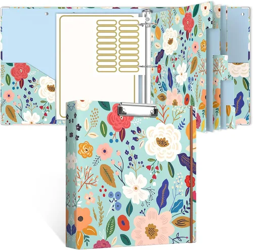 Miniatura 24 de Rouidr Carpeta de 3 anillos con portapapeles, 1 pulgada, 8.5 x 11 pulgadas, tamaño carta, carpetas organizadoras con pestañas divisorias y fundas