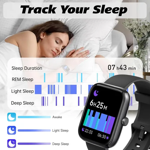 Miniatura 4 de VRPEFIT Reloj inteligente para hombres y mujeres con Bluetooth para llamadas, reloj inteligente con Alexa incorporada, reloj de fitness DIY de 1.8