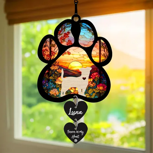 Miniatura 10 de Nazenti Atrapasoles conmemorativo personalizado para perros, adorno personalizado para perros, adorno conmemorativo para perros, pérdida de perros