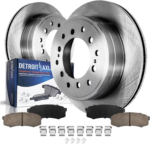 Miniatura 13 de Detroit Axle - Kit de freno delantero para Dodge Ram 1500 2009-2018 Durango Chrysler Aspen 2009-2018 Rotores de freno de disco Pinza con soporte