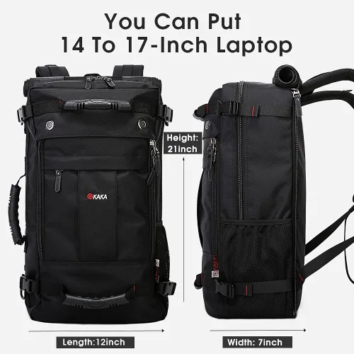 Miniatura 3 de KAKA Mochila de viaje, bolsa de mano, resistente al agua, aprobada por vuelo, mochila de fin de semana, mochila para hombres y mujeres