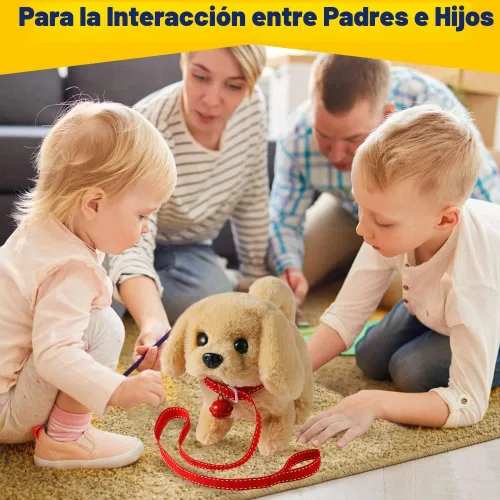 Miniatura 5 de KSABVAIA Juguete de Peluche Golden Retriever Cachorro Perro Electrónico Interactivo - Camina, Ladra, Mueve la Cola, se Estira, Compañero Animal
