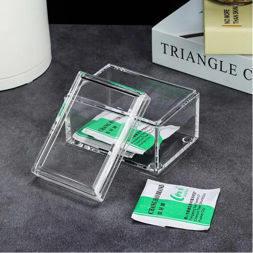 Miniatura 9 de YTBH-08328 - Organizador de bolsas de té de acrílico, caja de té, soporte con tapa para bolsas de té, café, paquetes pequeños, edulcorantes