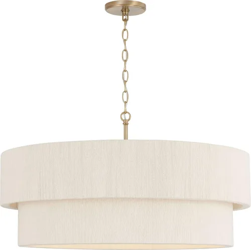 Miniatura 8 de Capital Lighting 349841MA Delaney Lámpara Colgante de Techo Moderna con Tambor de Cuerda Envuelta a Mano, 4 Luces 240 Vatios Totales, 13" Alto x 20