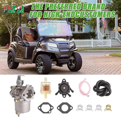 Miniatura 2 de 10L0L Carburador de golf Kit de bomba de combustible para 1998-UP Club Car DS Precedent Turf Carryall FE290 Kawasaki Motores Carb 101805601