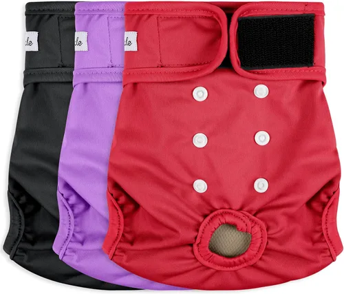 Miniatura 14 de Pañales lavables para perras – Pañales reutilizables de primera calidad para perras en celo – Pañales para perras altamente absorbentes