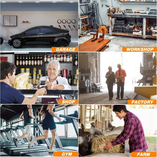 Miniatura 8 de Buyplus Calentador para Exteriores, Calentador de Patio de 1500W para Garaje, Calentadores Eléctricos Portátiles de Espacio con Protección contra