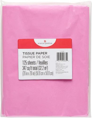 Miniatura 6 de American Greetings 125 hojas de 20 x 20 pulgadas. Papel de seda rosa claro a granel para cumpleaños, baby showers, y todas las ocasiones