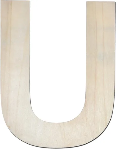 Miniatura 18 de Letra M de madera de 12 pulgadas de grosor, letra de madera grande sin terminar de 1/4 de pulgada de grosor para decoración de pared del hogar