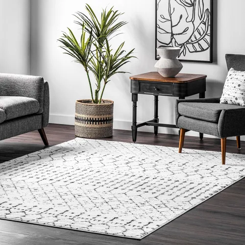 Miniatura 35 de nuLOOM Alfombra decorativa Blythe marroquí, 2 'x 3', gris oscuro