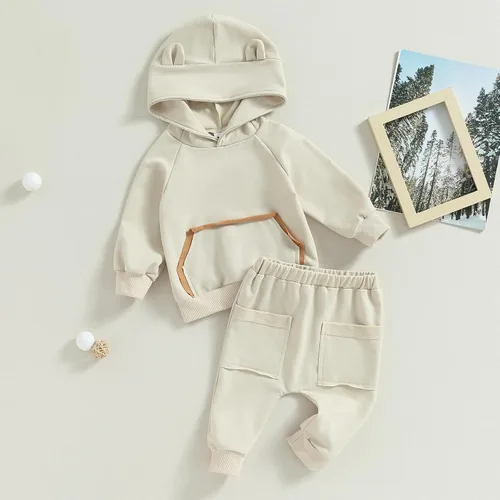 Miniatura 2 de Ropa de bebé niño 6 12 18 24M Conjunto de pantalones de manga larga sudadera de contraste Otoño Invierno Trajes para bebés
