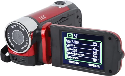 Miniatura 10 de Cuifati Cámara 1080P de 16MP con TFT de 2.7 pies, cámara de video digital 16x, cámara digital giratoria y recargable para niños, adolescentes y Negro