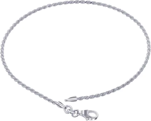 Miniatura 4 de Gem Avenue Tobillera de plata de ley 925 para mujer con un cierre seguro de langosta y cadena de pie de cuerda de 0.069 pulgadas, elige entre