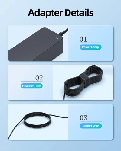 Miniatura 4 de Superer Cargador de CA de 65 W con certificación UL para Asus Zenbook UX430UQ UX430UA UX430UN UX430U UX430 UX410UA UX410UQ UX410U UX410, compatible