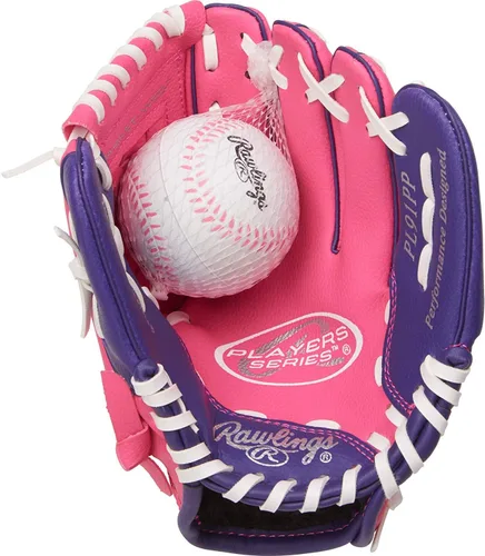 Miniatura 7 de Rawlings Serie Players T-Ball y guante de béisbol para jóvenes Tamaños 9 a 11.5 pulgadas Múltiples estilos