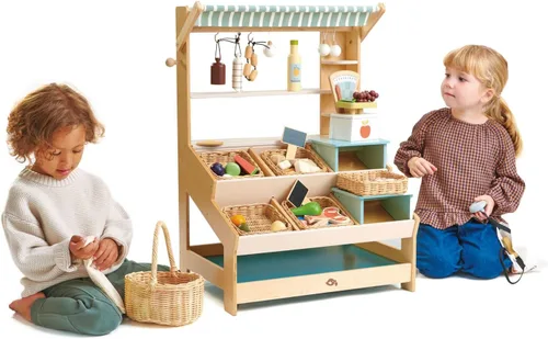 Miniatura 2 de Tender Leaf Toys - General Stores - Juego de juguetes para niños - Hermoso puesto de mercado con estantes juego de simulación para niños mayores
