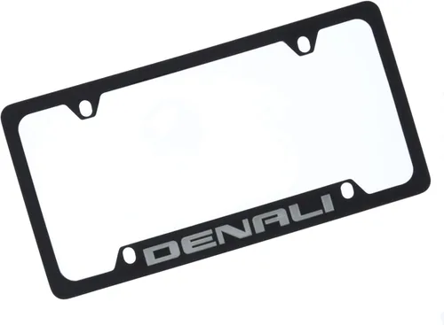 Miniatura 4 de GMC Denali - Marco para matrícula (2 agujeros/zinc, negro/ancho)