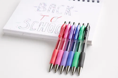 Miniatura 7 de Writon Bolígrafos de gel retráctiles y recargables, agarre cómodo, punta fina de 0.7mm, tinta negra, paquete de 12