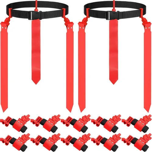 Miniatura 24 de Hungdao Cinturones y banderas de fútbol para 10/12 jugadores, cinturones de fútbol ajustables para niños, adolescentes, adultos, entrenamiento