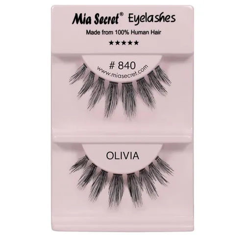 Miniatura 10 de Mia Secret Demi Wispies - Pestañas postizas de estilo natural, pestañas de tira fina, banda transparente invisible, pestañas de cabello humano