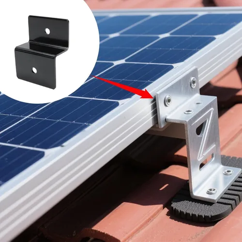 Miniatura 4 de KUMGROT Soportes de panel solar Z de 2.48 pulgadas, soportes de panel solar de aleación de aluminio para paneles solares, techo, caravana, barco