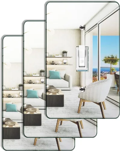 Miniatura 21 de 1 Pieza Placa de Interruptor de Luz con Espejo, Cubierta de Salida de Pared Decorativa de Acrílico, Placas de Interruptor de Espejo, Placas de Pared