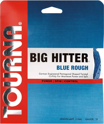 Tourna Big Hitter - Cuerda de tenis de poliéster con giro máximo, color azul