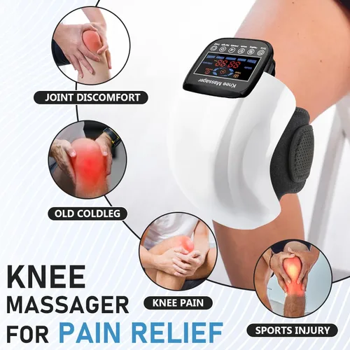 Miniatura 6 de Masajeador de rodilla 4 en 1 con calor, vibración, luz roja y masaje 3D, inalámbrico, portátil, recargable, regalos para familiares y amigos