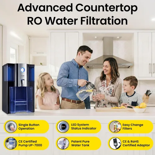 Miniatura 2 de Filtro de agua purificador de ósmosis inversa sin instalación - Edición Onlipure, filtro de agua de encimera, 0 TDS, Certificado por IAPMO R&T