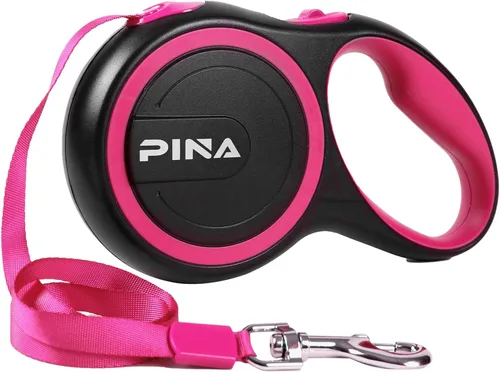 Miniatura 20 de PINA Correa retráctil para perro, correa de perro de 10 pies para perros pequeños de hasta 33 libras, cinta de nailon reflectante fuerte sin enredos