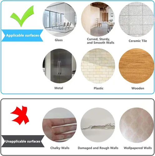 Miniatura 7 de Papel magnético de borrado en seco con adhesivo, película de pizarra blanca de 24 x 12 pulgadas para pared, fácil de escribir y limpiar, pizarra