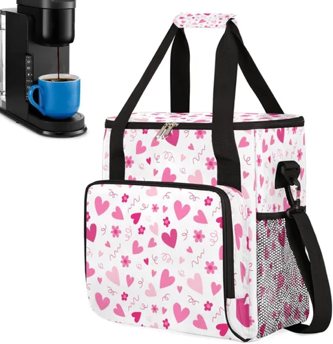 Miniatura 27 de Turquesa comienza tu día con la bolsa de transporte para cafetera, bolsa de almacenamiento de viaje para cafetera, bolsa de almacenamiento de viaje